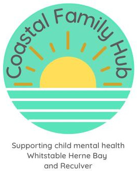 Coastal Family Hub logo - a mint green circle with a warm yellow sun.  The words 'Coastal Family Hub' form an arc above the sun